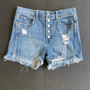 Gap Distressed Blue Denim Shorts